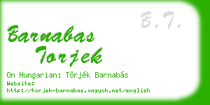 barnabas torjek business card