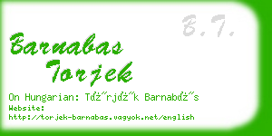 barnabas torjek business card